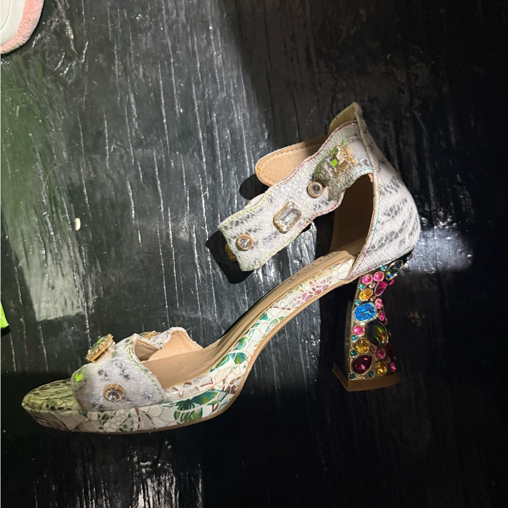 Embellished Multicolor Women's Heels-NEW